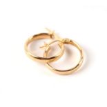 A pair of 18ct gold hoop earrings, 2.7g.