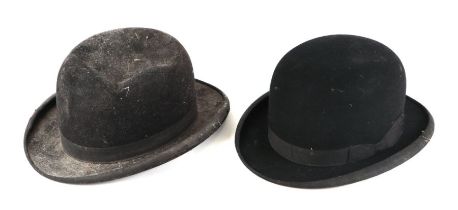 A Tress & Co London bowler hat; together with another similar (2).