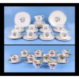 A Susie Cooper Fragrance pattern part tea service; together with a Paragon Rockingham part tea