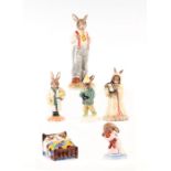 A group of Royal Doulton Bunnykins figures to include Father Bunnykins, Sands of Time Bunnykins