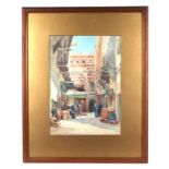 Ernest George (1839-1922) - El Zordou, Cairo - signed lower left, watercolour, framed & glazed, 25