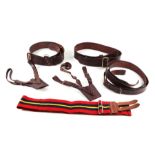 Two Sam Browne leather belts.