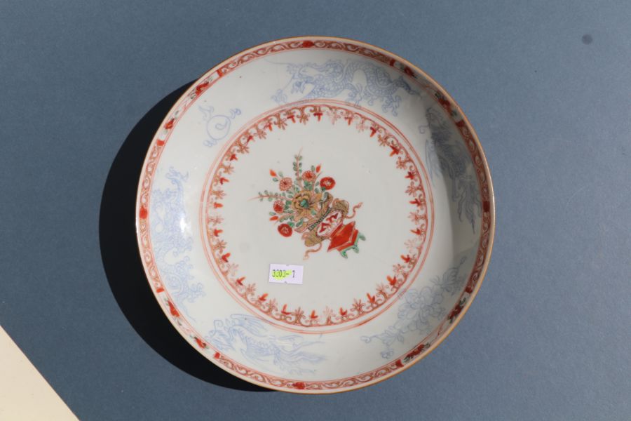 A pair of 18th / 19th century Chinese famille rose plates decorated with birds and flowers, 23. - Image 19 of 19