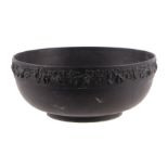 A Wedgwood Black Basalt fruit bowl, 26cms diameter.