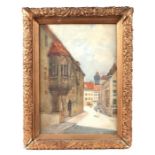 Early 20th century Irish school - Street Scene - watercolour, indistinctly signed and titled lower