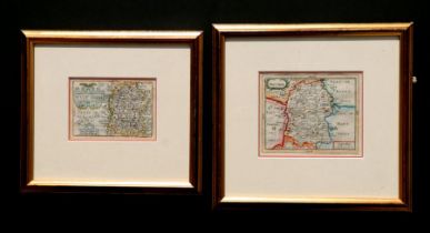 Pieter van der Keere (George Humble) circa 1627 - Wilt Shire - second state hand coloured copper