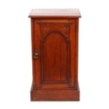 A late 19th century walnut pot cupboard, 43cms wide.