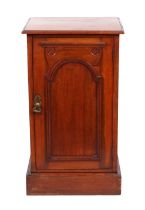 A late 19th century walnut pot cupboard, 43cms wide.