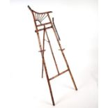 A late Victorian / Edwardian bamboo artist's easel, 169cms high.