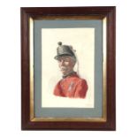 H J Snell (Victorian school) - Portrait of a Military Gentleman Wearing his Medal - signed and dated