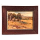 20th century British school - Heathland Landscape with Trees in the Distance - watercolour,