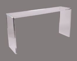 A modern design Carew Jones Blade acrylic console table, 150 by 38 by 78cms high. Condition Report