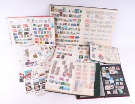 Philately interest: a stamp album of British, European and World stamps, other stamp albums, First