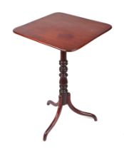 A 19th century mahogany occasional table on turned column and tripod base, 45cms wide.