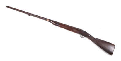 A late 18th century muzzle loading 12-bore duck rifle by Rigby, Dublin, 158cms long. Condition