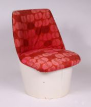 A 20th century design tub chair with upholstered seat and back (possibly Heal's).