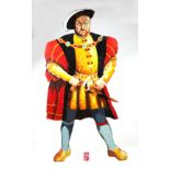 A life sized painted cut-out figure of King Henry VIII. Condition Report Made from quite thick