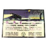 A 1923 Grand Prix Endurance, the 24 Hours Le-Mans after HA Volodimer reprint poster, 88 by 60cms.