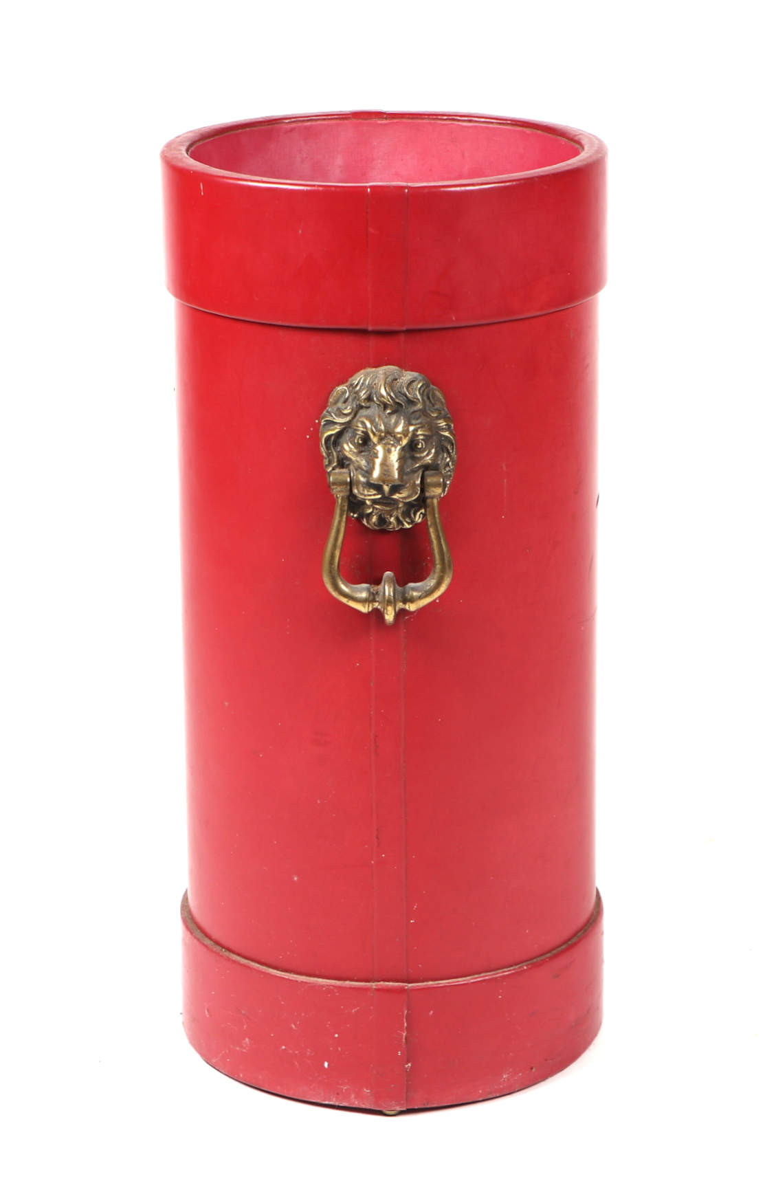 A carbide carrier style stick stand with lions mask handles, 52cms high; together with a selection - Image 2 of 2