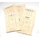 Assorted Castrol Lubrication charts including Ford New Anglia and Prefect, Standard 8 & 10, Rover,