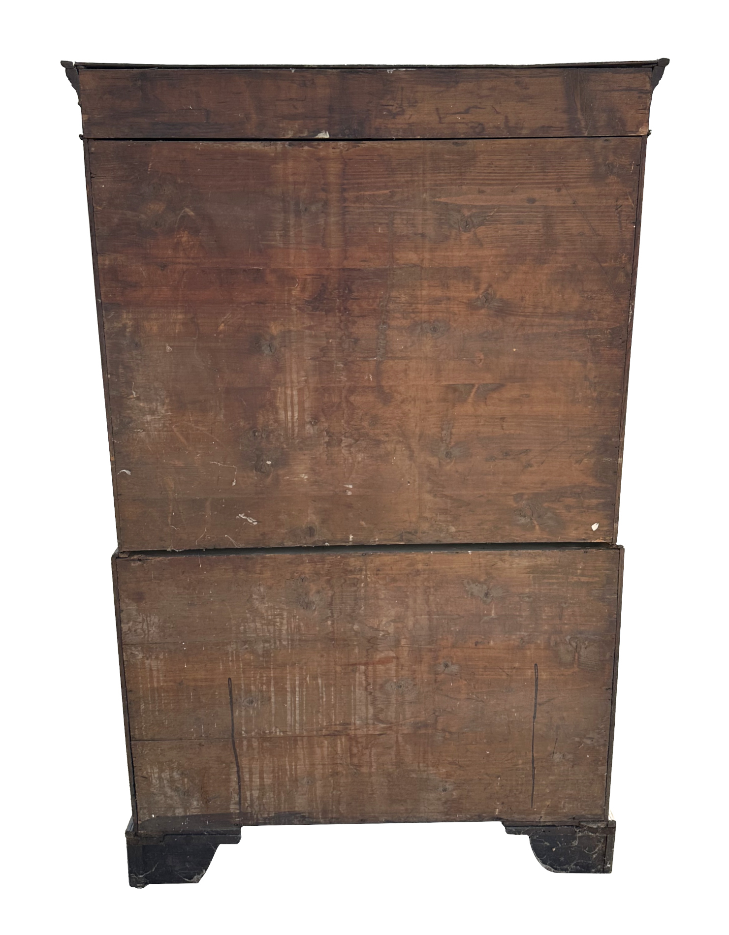 An 18th century style walnut veneered tallboy with moulded cornice above two short and six long - Image 4 of 7