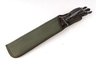 British Army SA80 bayonet in scabbard. Blade length 17.5cms (6.875ins)