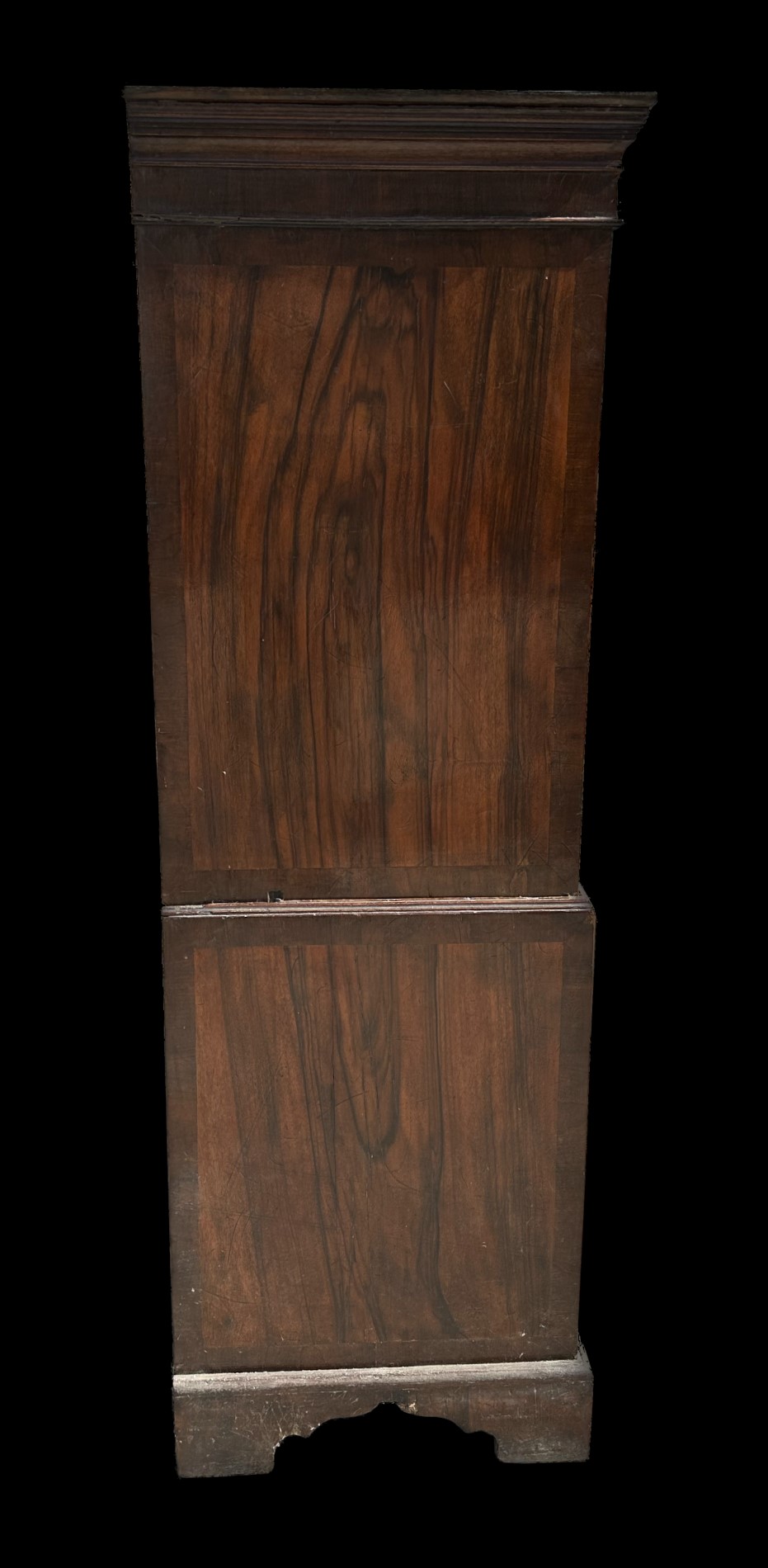 An 18th century style walnut veneered tallboy with moulded cornice above two short and six long - Image 2 of 7