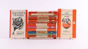 A collection of Penguin paperback books, various authors and titles to include Gullliver's