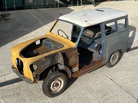 A 1956 Austin A35 van project, registration no. 256 XWA, body no. V24946, blue. This light