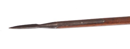 A Victorian Royal Navy boarding pike with oak shaft, 230cms long.