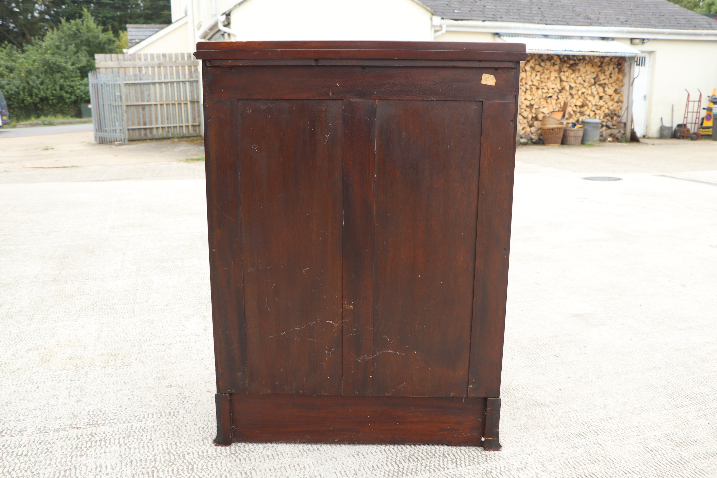 An Edwardian mahogany chest of four graduated long drawers, on bracket feet, 76cms wide. Condition - Image 11 of 13