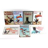 Seven modern Guinness Toucan advertising signs, each 20 by 30cms (7).