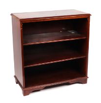 A mahogany open bookcase, 76cms wide.