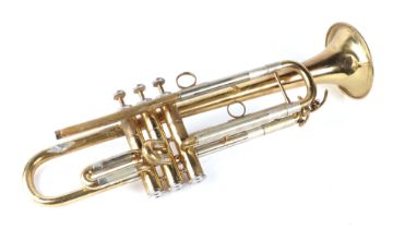 A Rudall Carte & Co. Weltklang brass trumpet.