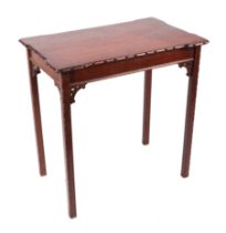 A Georgian style mahogany silver table, 71cms wide.