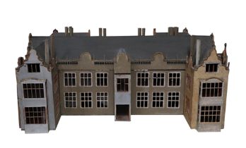 A scale model / doll's house depicting Montacute House, Montacute, Somerset, the late Elizabethan
