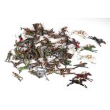 A quantity of lead toy soldiers.