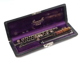 A Bonneville Harris rosewood piccolo, serial no. 3940, cased.