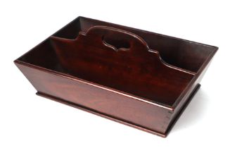 A George III two-division cutlery tray, 37cms wide.