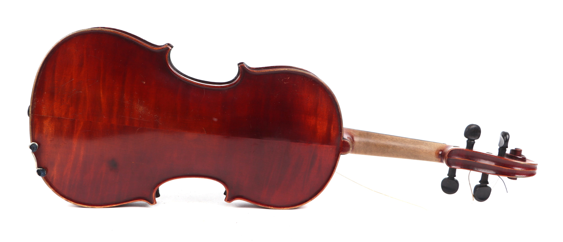 A violin with 14-inch two-piece back, bears label 'Antonius Straduarius', with bow, strings and - Image 3 of 9