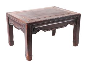 A Chinese hardwood low table, 49 by 35cms.