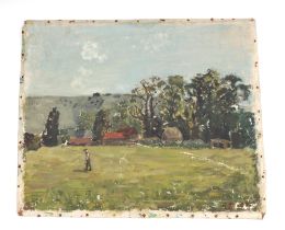 Ruskin Spear RA ( 1911-1990) - Hammersmith Common - signed lower right corner, oil on canvas,