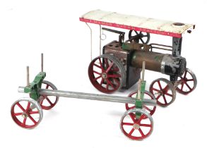 A Mamod TE1A Traction Engine and trailer for restoration (2).