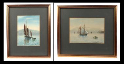 William Shapland - Seen off Bury Head, Brixham - signed lower right, 14 by 19cms; together with