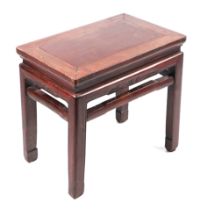 A Chinese hardwood side table, 52cms wide.