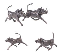 A Nelson & Forbes Sculpture Company Jonathan Sanders Limited edition sculpture 'Warthog parade',