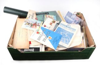 Box of mainly 20th century ephemera including: Shipping, Sport, Banking, Architecture, Masonic,