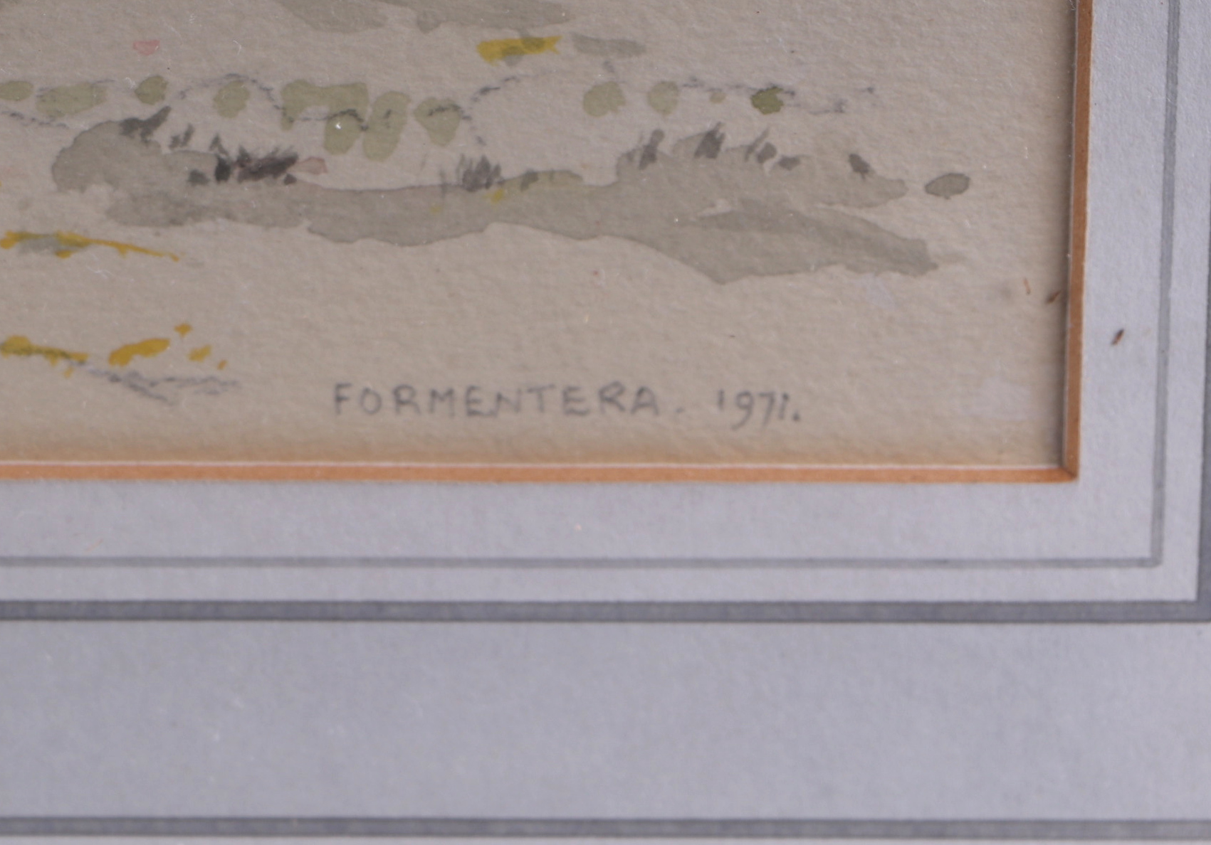 20th century continental school -Formentera - beach scene, watercolour, initialled 'RAA' lower - Image 4 of 5