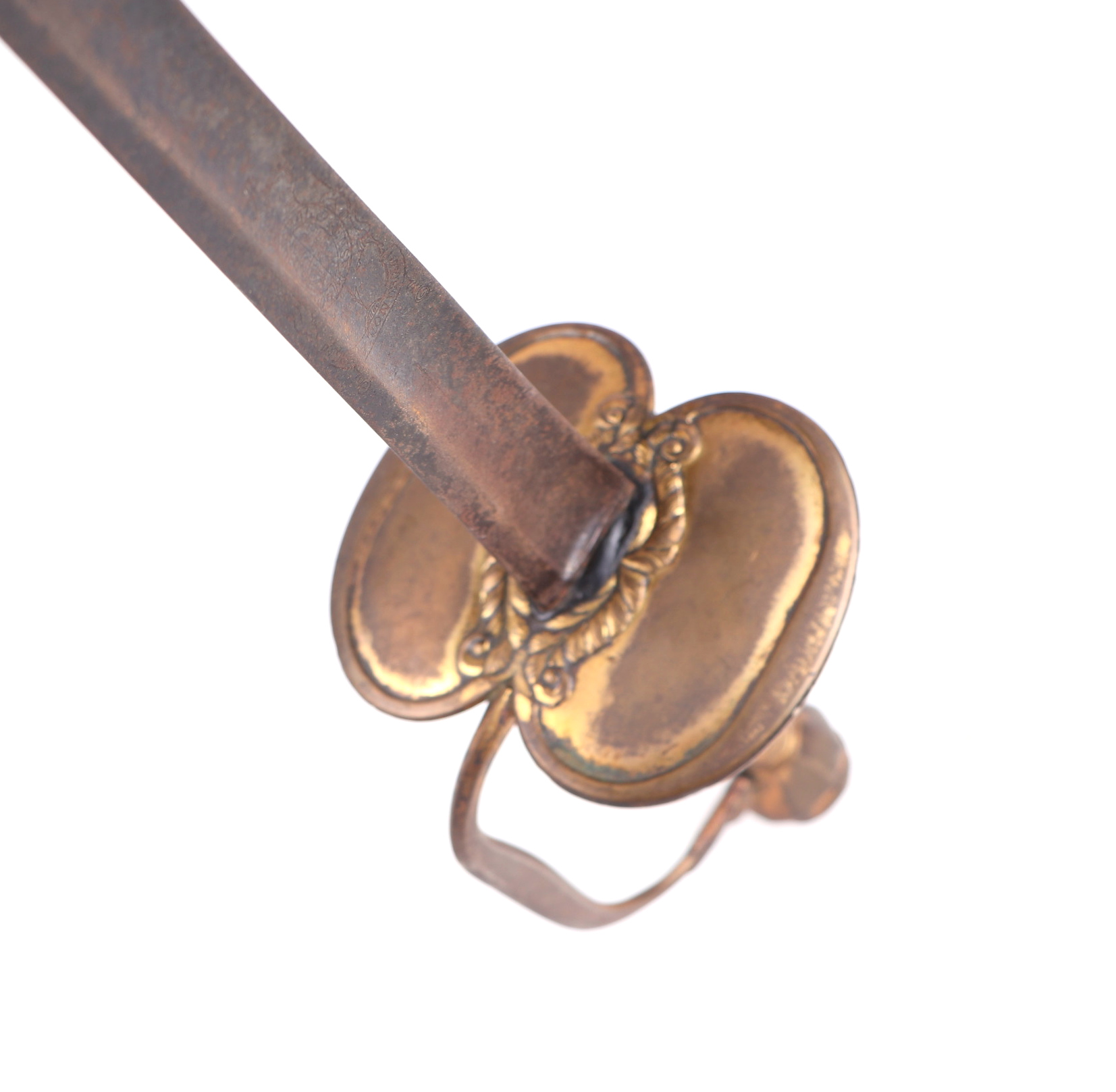 A British Army Infantry Officers 1796 pattern sword, having silver wire hilt grip, the engraved - Image 3 of 4