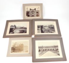 A small collection of Victorian photographs of India including the Red Fort at Deli, street scenes